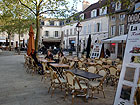 Platz mit guten Restaurants