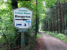 Schild Biergarten